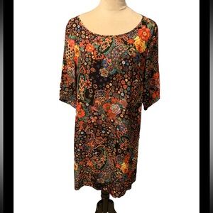 Beige by ECI Fall Dress Beautiful Colors Knee to Length Size 14